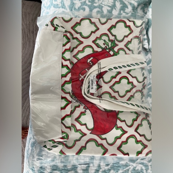 ❤️ NOV. 3 DAY SALE❤️NWT BRIGHTON. LOVE&JOY TOTE-LARGE OPEN CANVAS HOLIDAY BAG - Picture 4 of 9